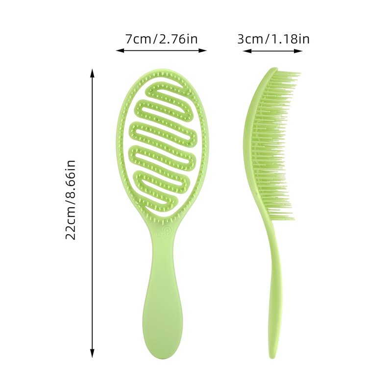 Detangling Hair Brush for Curly Hair - Scented Wet Vented Brush | Green Color