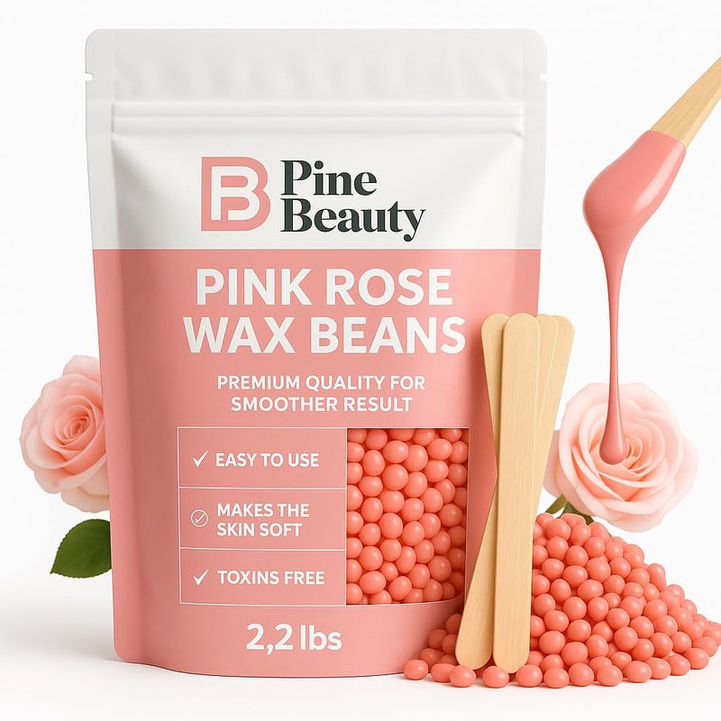 Hard Wax Beads for Hair Removal 2.2lb - Big Bag Beans Melts for Sensitive Skin,10 Extra Brazilian Waxing Beads Spatula Applicator for Face, Bikini Area, Facial Wax, Bikini Wax, Hair Removal