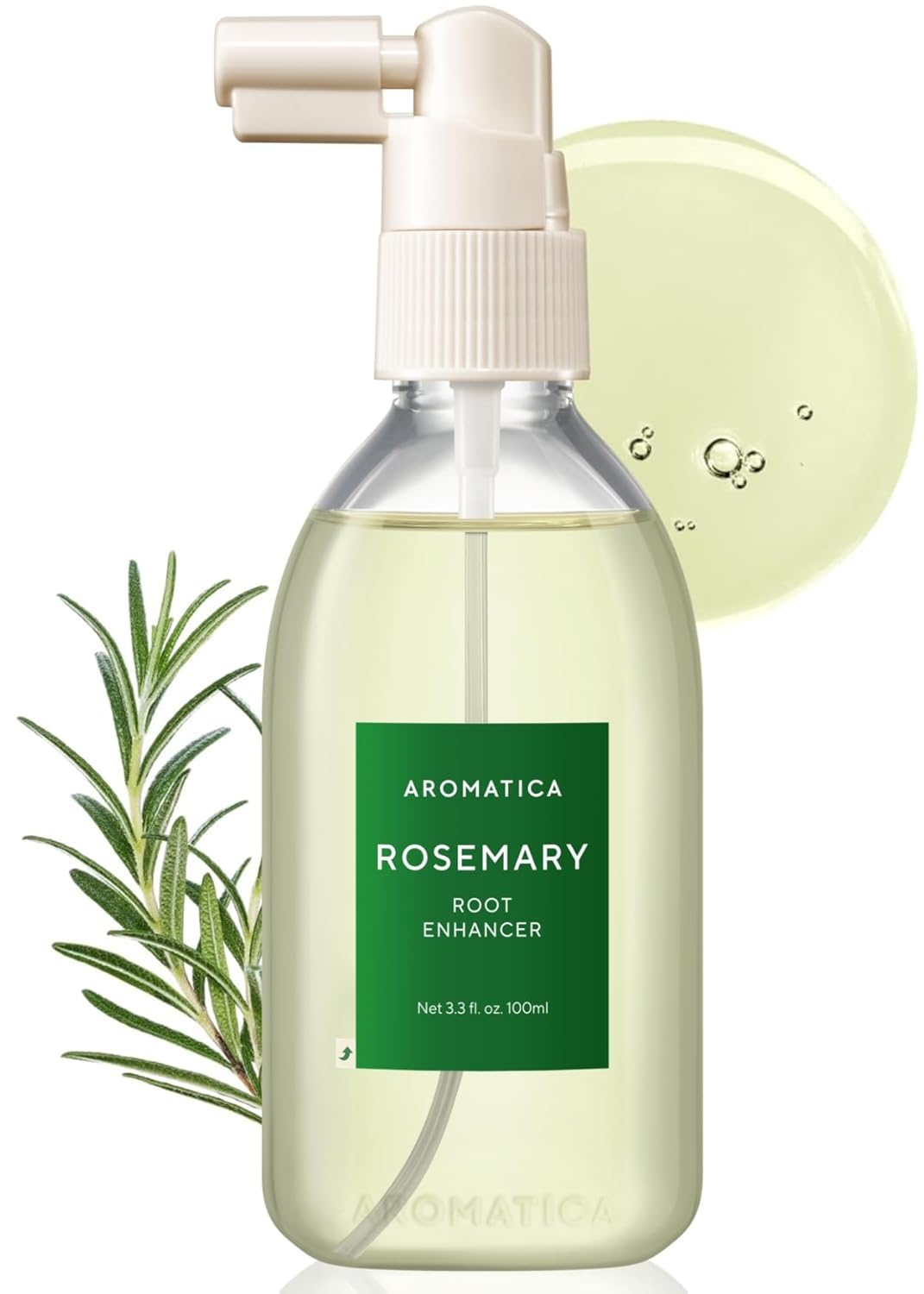 Aromatica Root Enhancer Rosemary Water Spray for Hair Growth - Nourishing Formula with Rosemary Oil, Caffeine & Biotin | Silicone-Free, Paraben-Free, Sulfate-Free