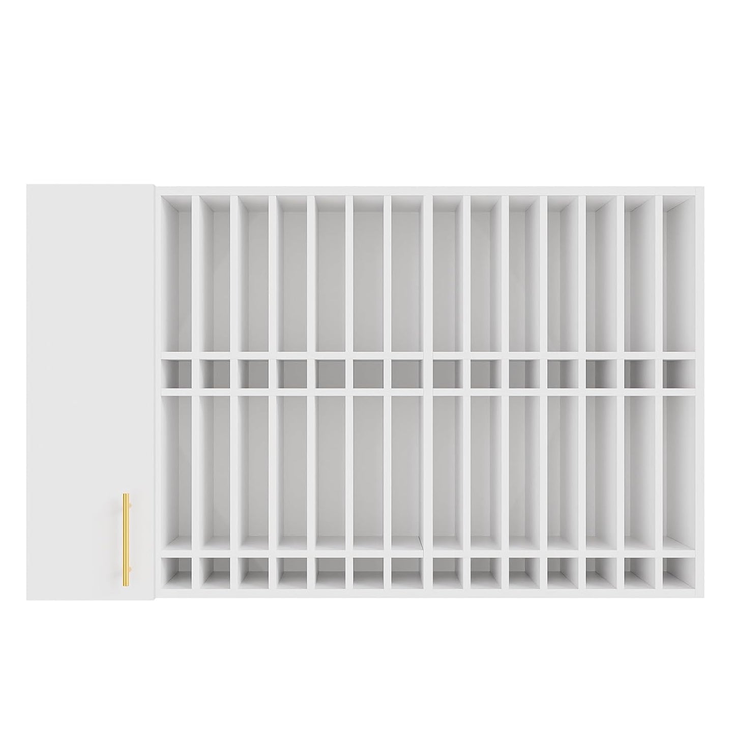 Wall Mounted Salon Station - Hair Color Rack Organizer with Adjustable Shelves | White