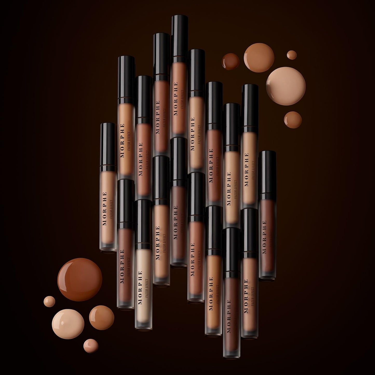 Morphe Filter Effect Soft Radiance Concealer - Buildable Liquid Makeup with Hyaluronic Acid & Pomegranate | Deep 34 (Cool) 0.12 fl oz