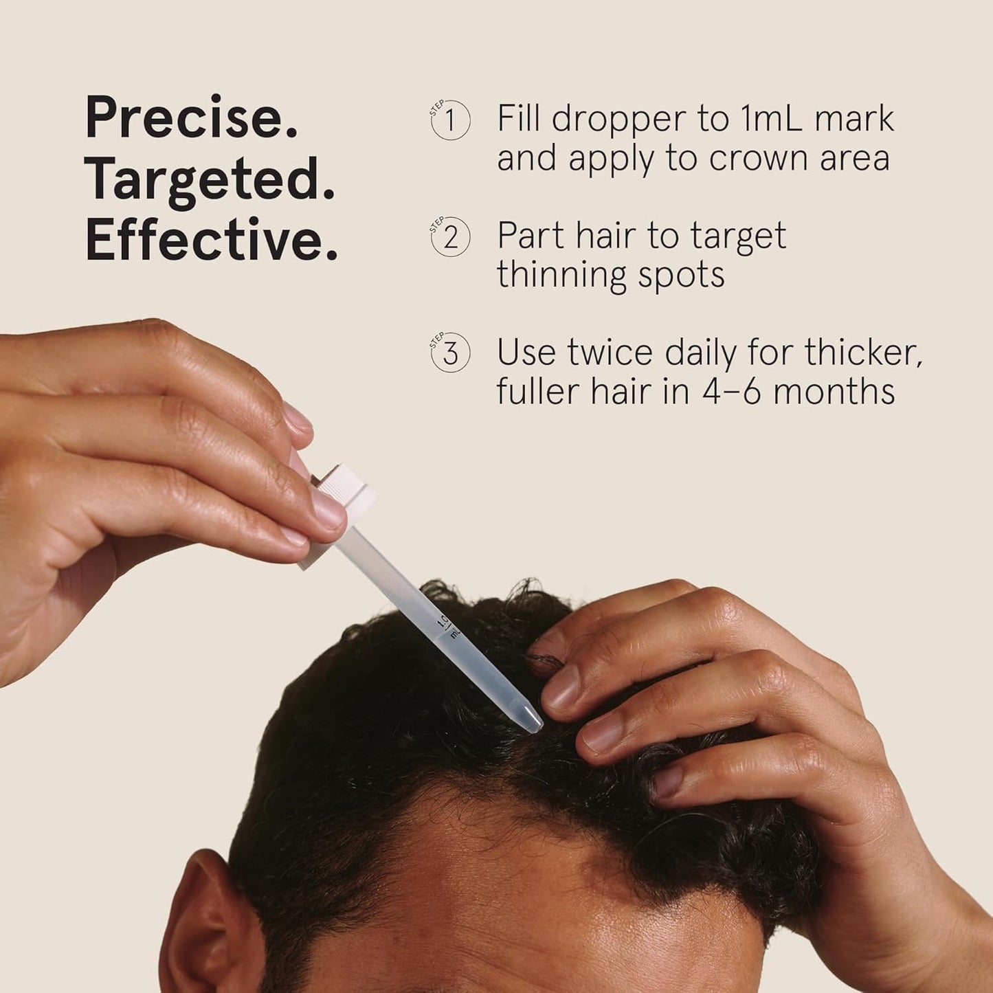 Minoxidil Solution 5% for Men - Extra Strength Hair Regrowth Treatment - Non-Greasy Formula | 3 Month Supply (3 x 2 fl oz Bottles)