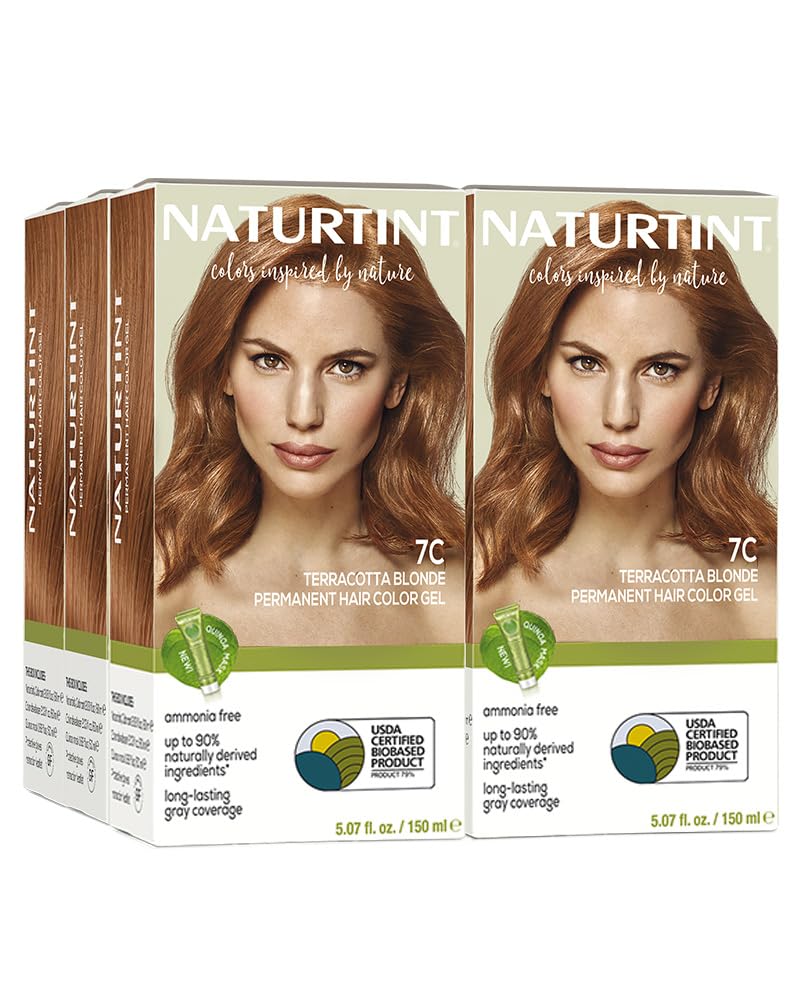 Naturtint 7N Hazelnut Blonde Permanent Hair Color | Ammonia-Free, Vegan, 100% Gray Coverage, Long-Lasting Results