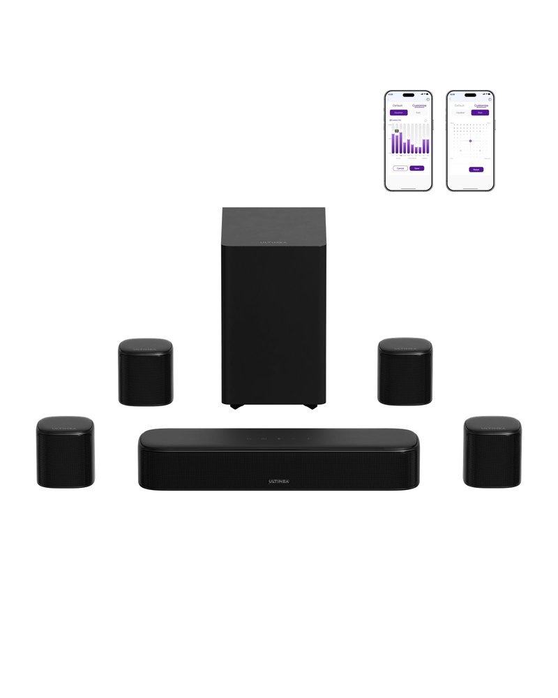 ULTIMEA 7.1ch Surround Sound Bar for Smart TV, with 4 Surround Speakers, Peak Power 330W, Surround Sound System Soundbar with Subwoofer, HDMI ARC, Bluetooth 6.0, Optical, Aux, Aura A40 Pro, 2026 Model