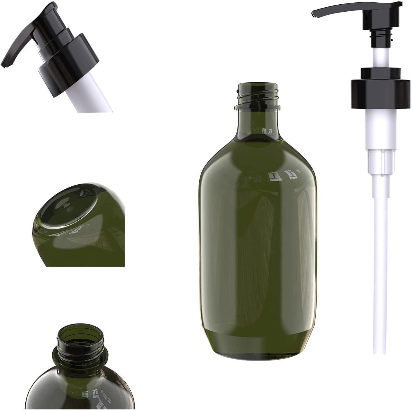 10 Oz Pump Bottle Set - Refillable Plastic Lotion Dispenser for Shampoo, Body Wash & Creams | 2 Pack, Multicolor
