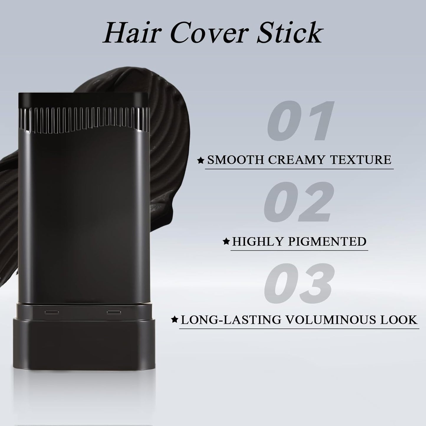 Beard Touch-Up Stick for Men | Instant Gray Hair Concealer with Built-In Comb for Seamless Blending