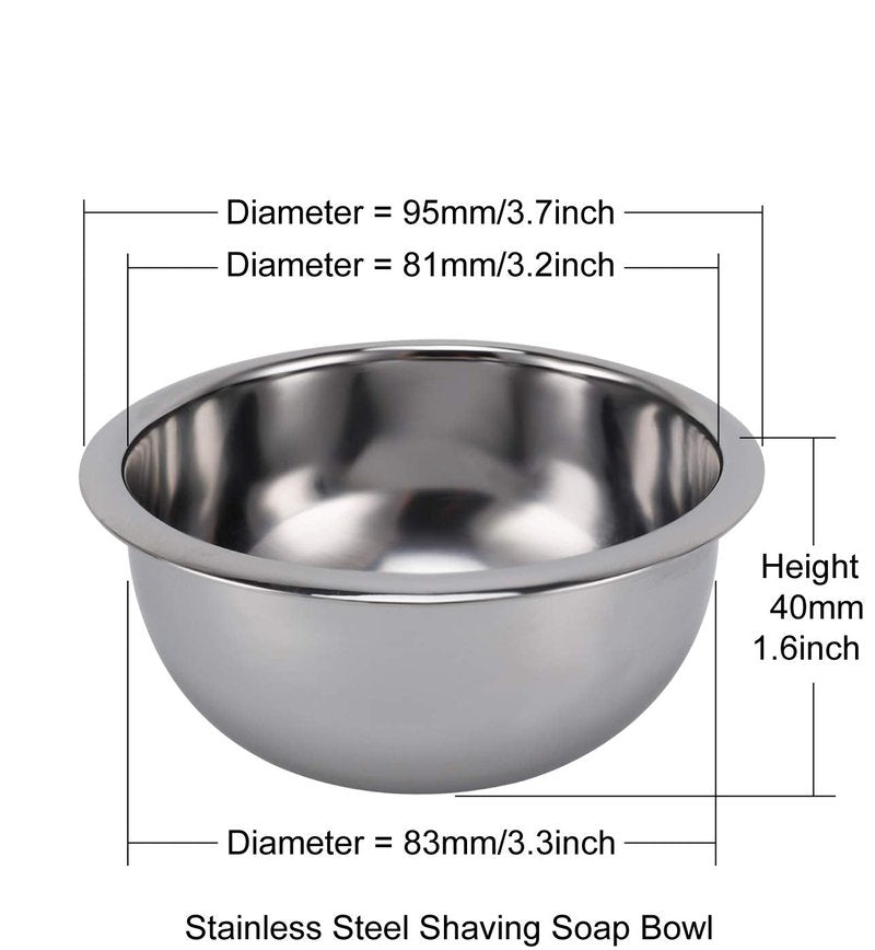 SANWA Deluxe Heavyweight Shaving Brush Razor Stand with Unbreakable Stainless Steel Shaving Bowl Set,Compatible with Gillette Fusion and Double Edge Safety Razor,Cartridge Razor