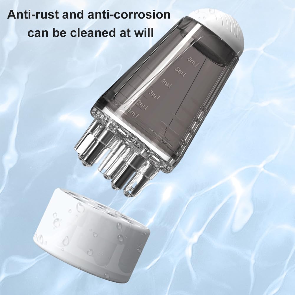 Hair Applicator Bottle - 6ml Scalp Massager with Ball Comb | Precision Tool for Oils & Serums (Grey)