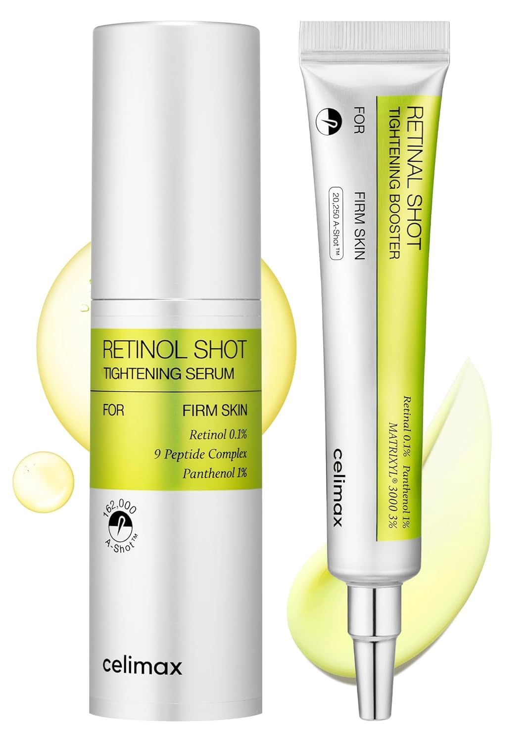 Celimax Retinal Booster 15ml & Retinol Serum 30ml - Anti-Aging Korean Skin Care Set for Women
