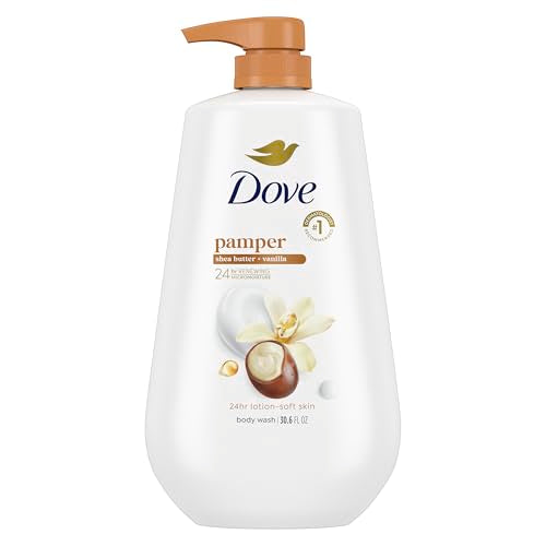 Dove Body Wash with Shea Butter & Vanilla - 30.6 oz Pump, Sulfate Free