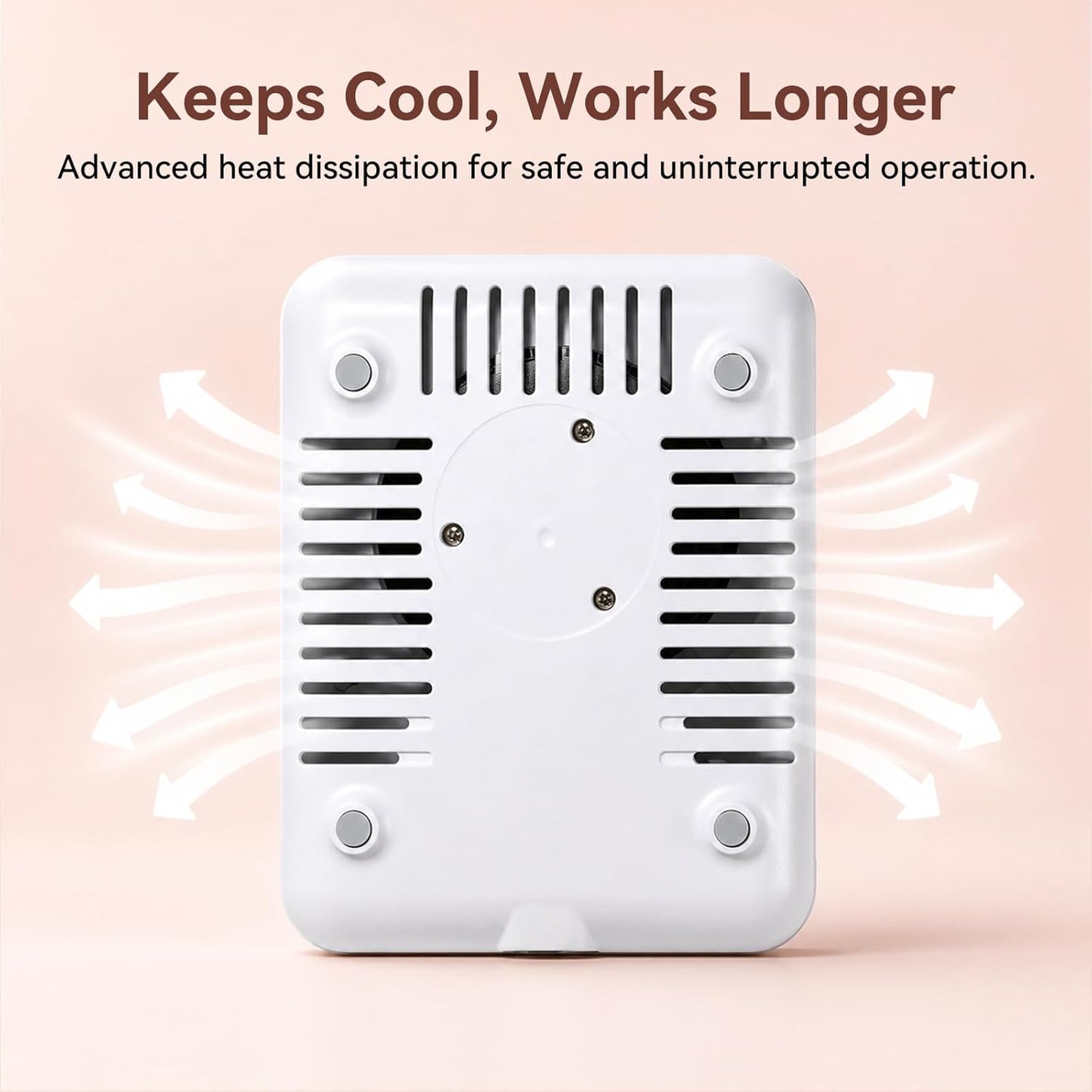 Makartt Compact Rechargeable Nail Dust Collector - 5500RPM Adjustable Speed for Quiet Manicure | Includes 10 Filters & Dust Brush, White