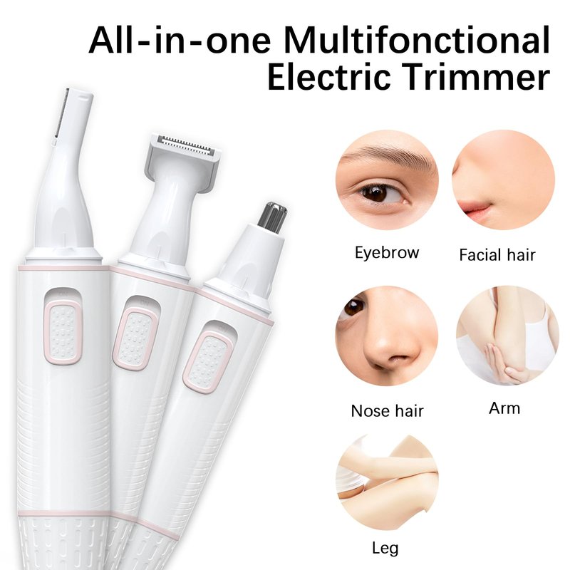 Antomoness Electric Eyebrow Trimmer for Women Hair Remover for Eyebrow Nose Face and Body Hair Removal with LED Light and Lithium-Powered Rechargeable Painless