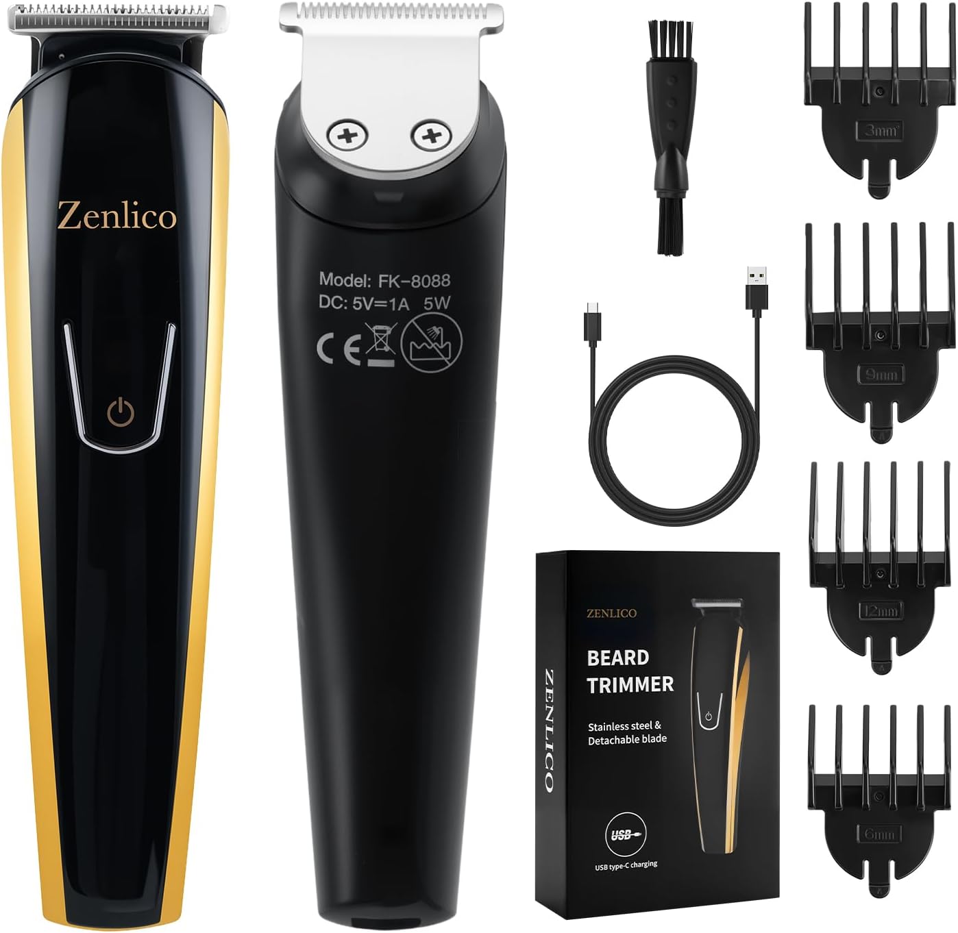 Beard Trimmer for Men - Rechargeable Electric Hair Trimmer & Grooming Kit | Ideal for Mustache, Face & Body Care