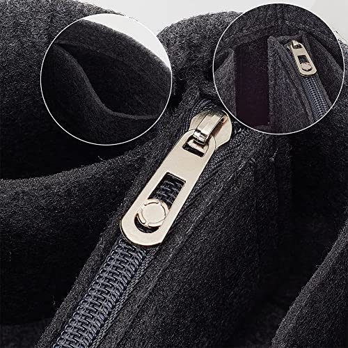 WADORN Black Felt Purse Organizer Insert for LV Cannes Bags - 5.1in
