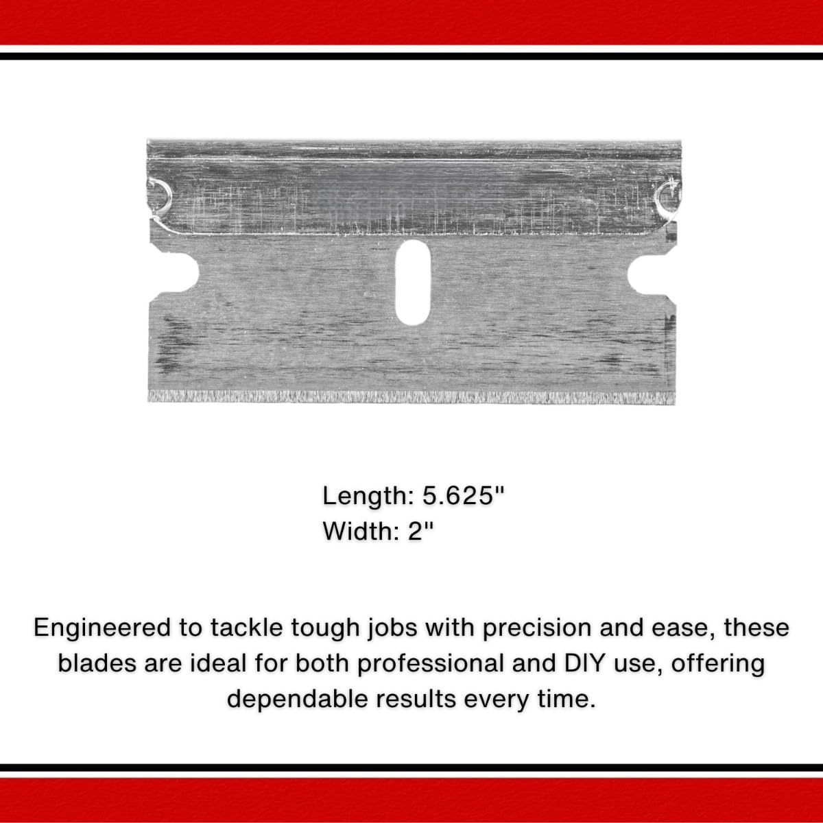 AccuTec American Line Single Edge Razor Blades - 1000-Pack - 0.012 Inch Heavy Duty High Carbon Steel with Steel Backing for Extra Durability and Long Life - 66-0412-10P