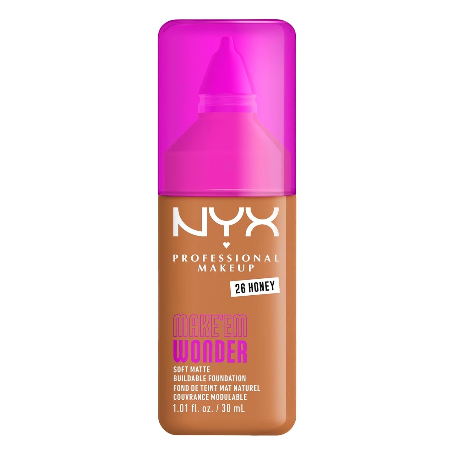 NYX Professional Makeup Liquid Foundation - 24HR Soft Matte Finish, Buildable Full Coverage | 12 Natural