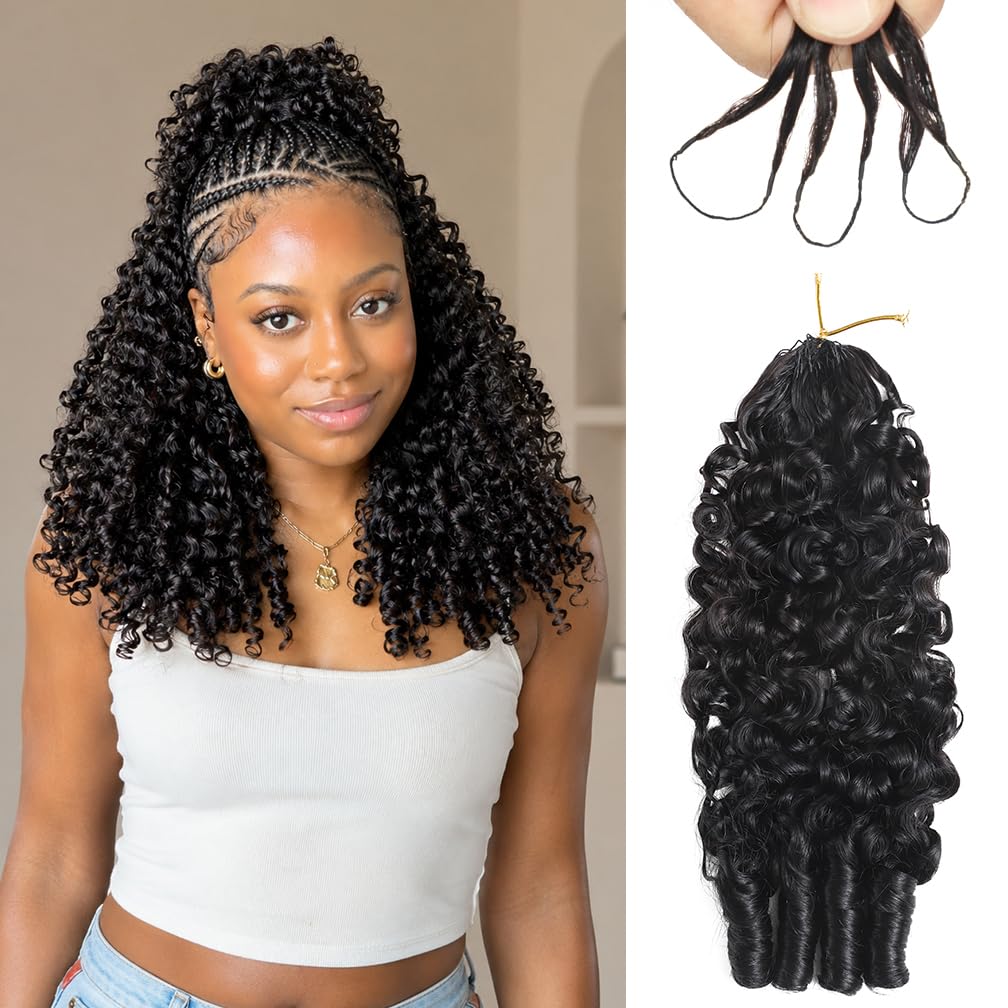 Burmese Curly Crochet Hair - 24 Inch 60g Pre-Separated Invisible Knots | Real Raw Human Hair for Black Women