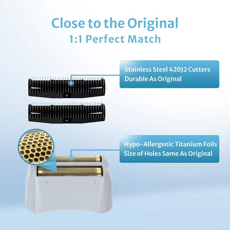 Foil Shaver Replacement Foil Compatible with Andis Foil Shaver TS1 (17150, 17235, 17220) and TS2 (17200), 1Pack