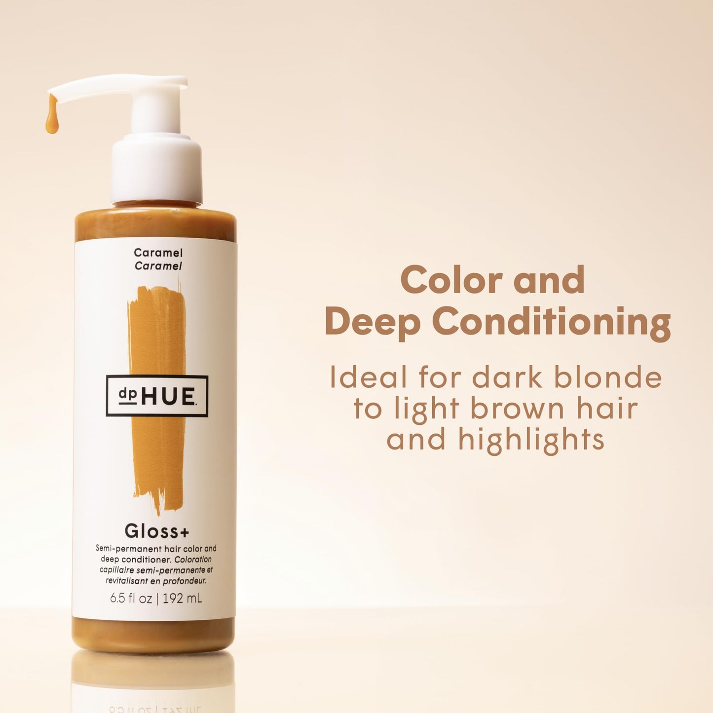 dpHUE Gloss+, Caramel - Boosts Fading & Faded Hair Color - 8-12 Applications per Bottle - Lasts Up to 8 Washes