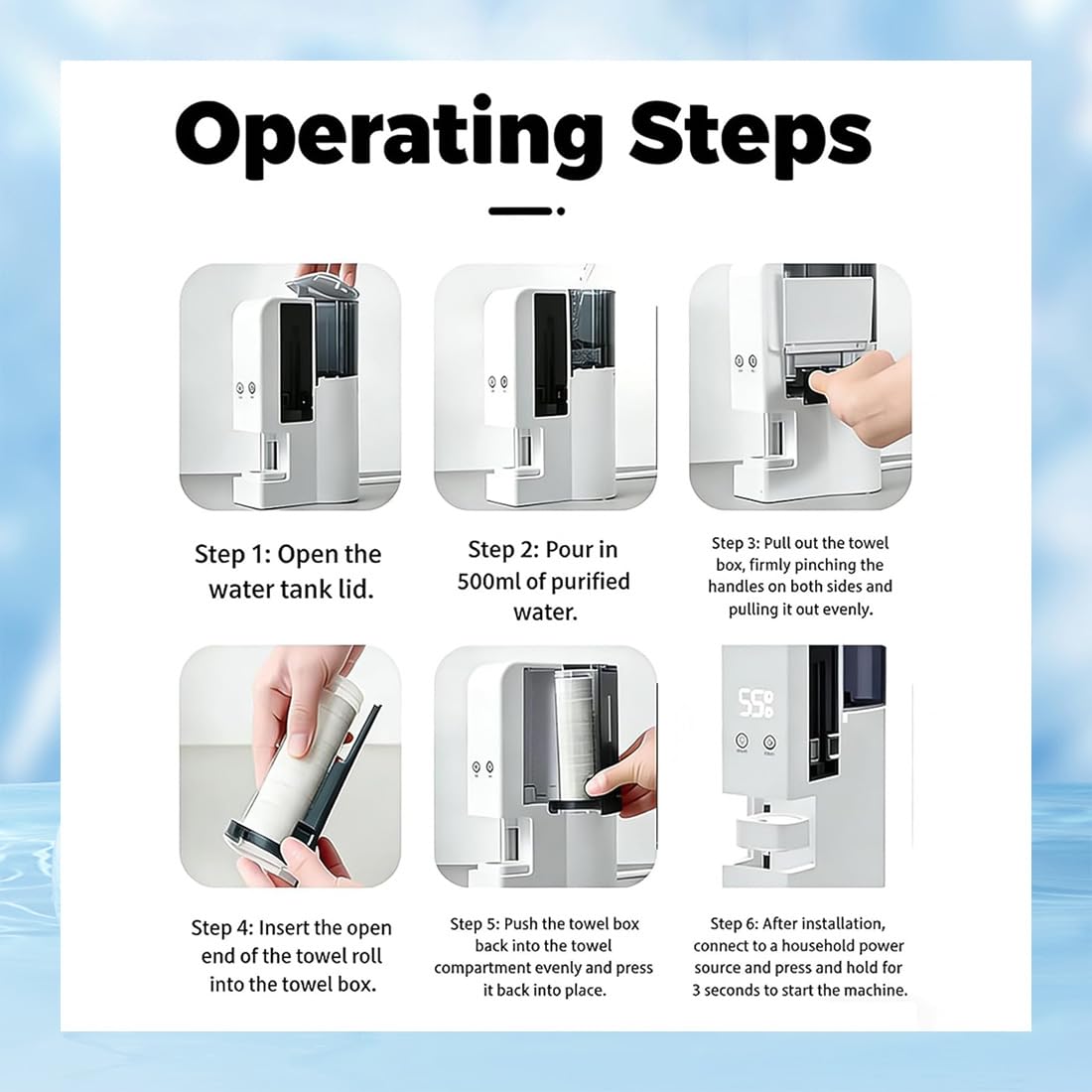 Automatic Hot Towel Dispenser - 5-Second Rapid Heating Face Towel Warmer | 55°C Constant Temp for Spa & Home Use (1 Set + 40 Towels)