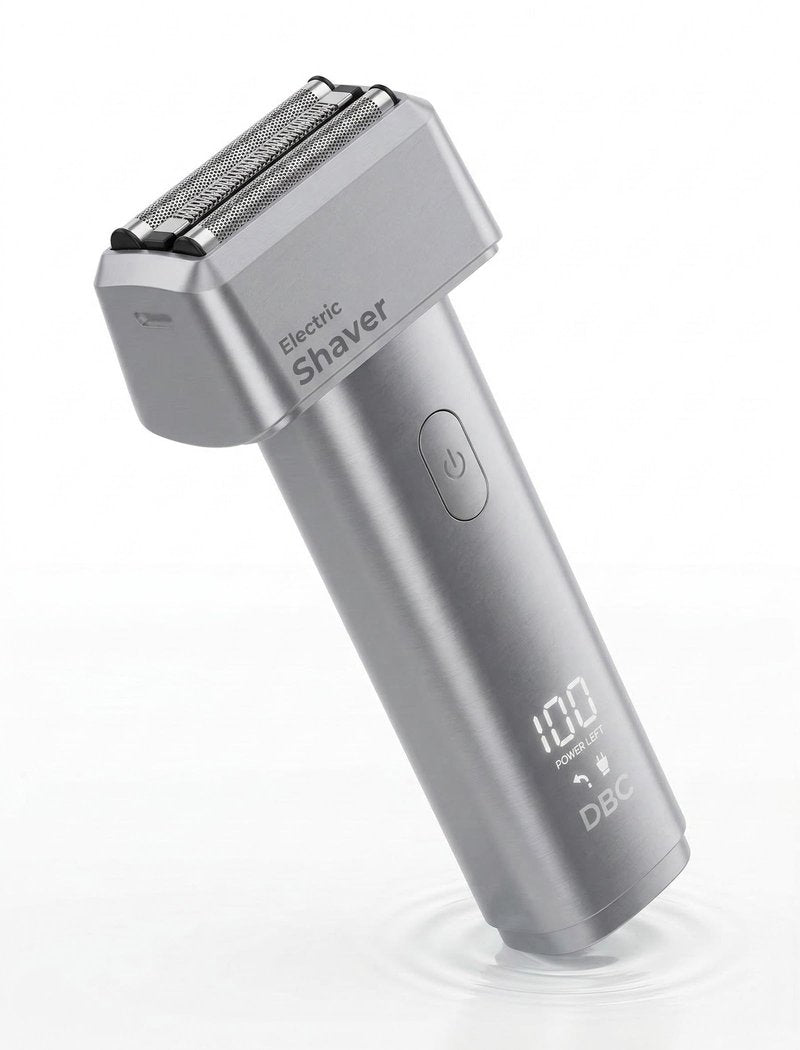 Men's Electric Foil Shaver Rinse Under Faucet & Shower Ready with Wet/Dry Shave, Type-C Fast Charging & Digital LED Display, Travel-Rechargeable Razor for Daily Close Face Beard Grooming