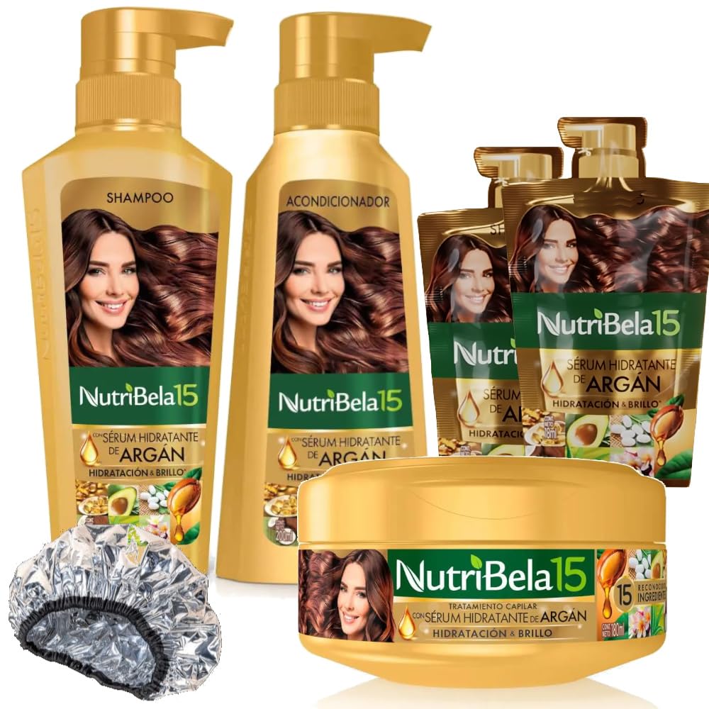 Argan Oil Hair Care Set | Shampoo, Conditioner & Treatment Kit - 20.8oz/615ml