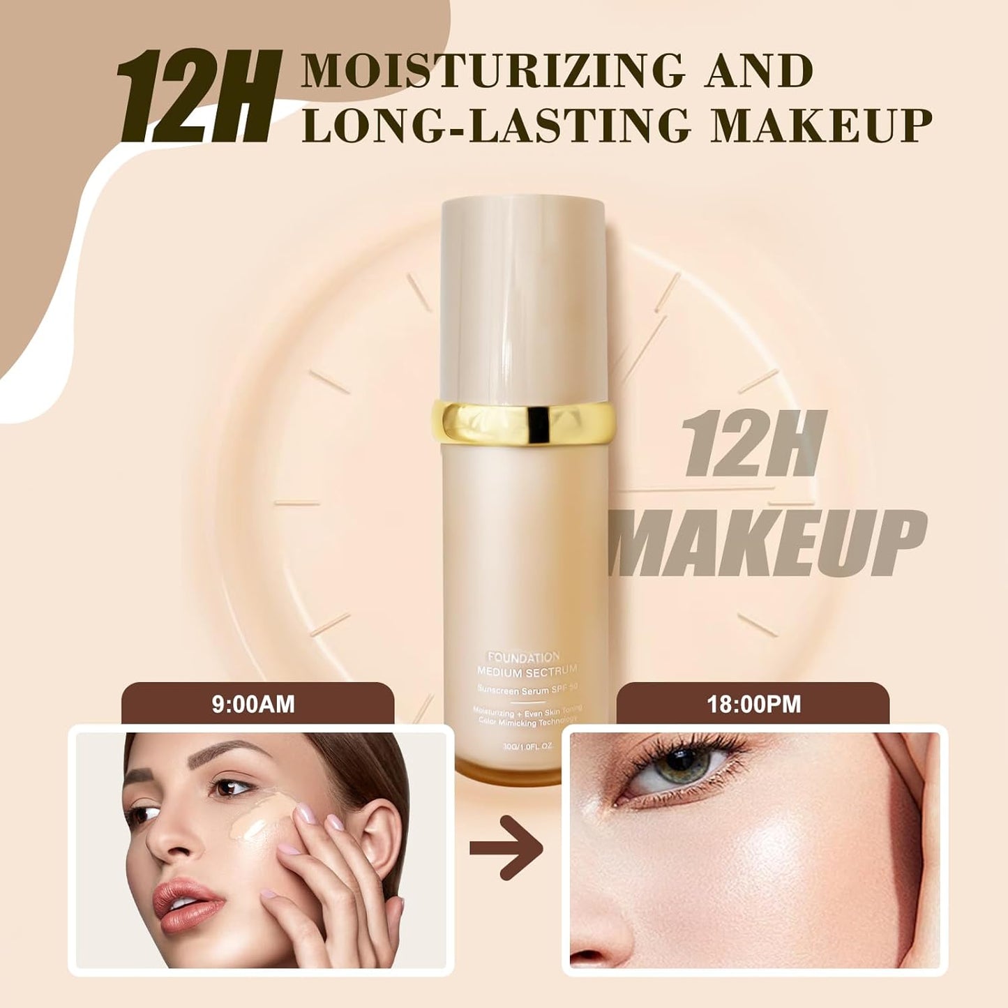 Ultrablend 4 In 1 Foundation - Skin-Matching Liquid Makeup with SPF 50 | Waterproof Formula