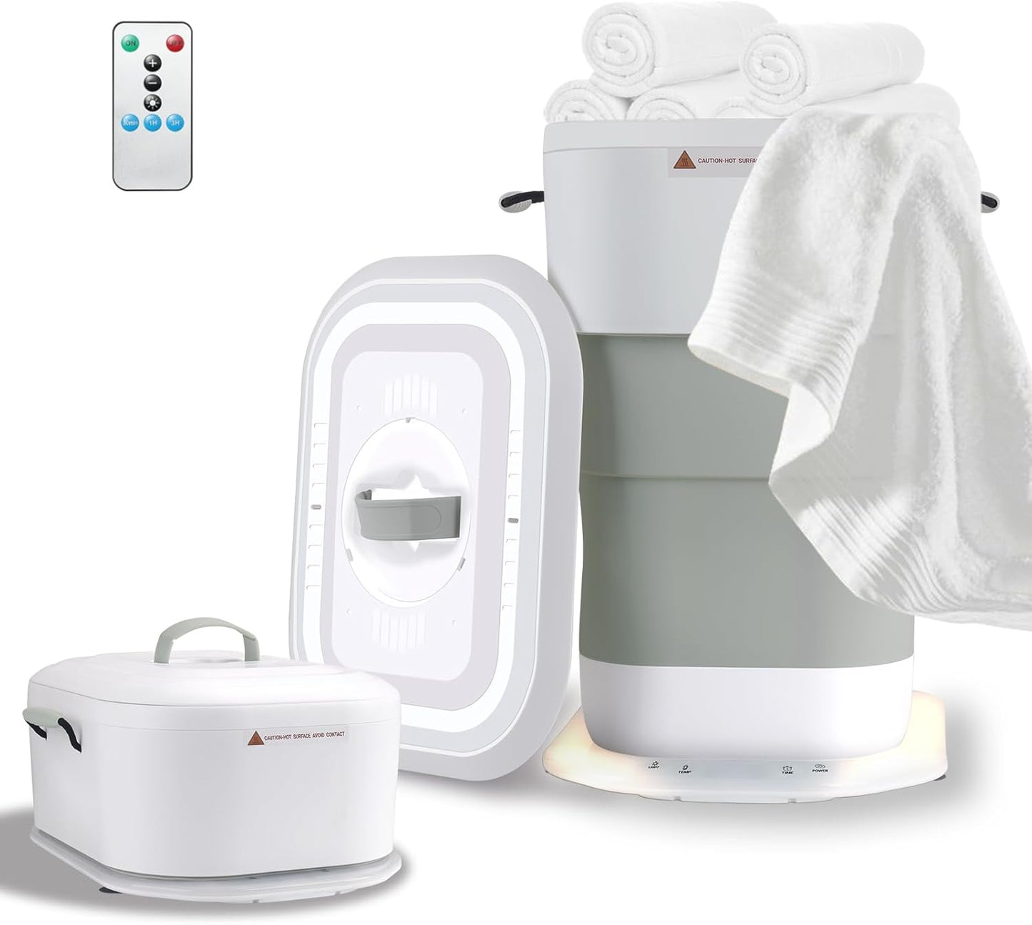 LIONROGE 27L Foldable Towel Warmer - Heated Bucket with Timer, Auto Shut Off | Fits Two 40"x70" Towels, Bathrobes