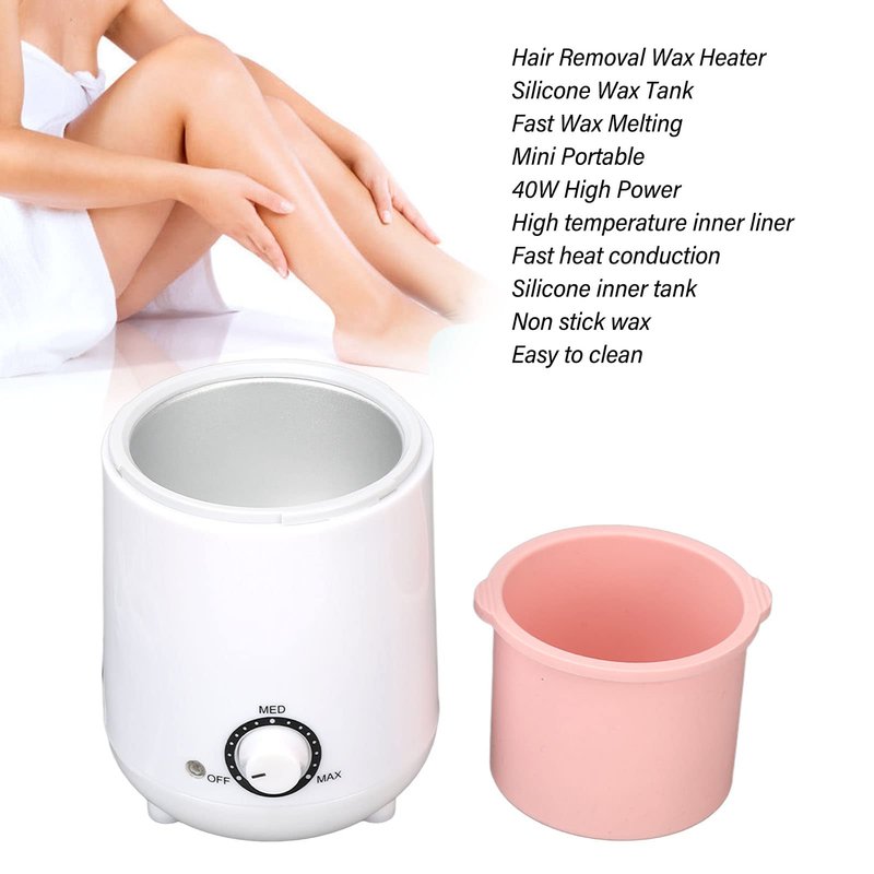 EIMSOAH Mini Waxing Kit Paraffin Wax Heater Machine Electric Wax Heater for Hand Hair Removal Silicone Inner Tank 250 Adjustable Wax Warmer