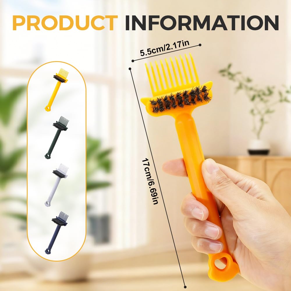 Jurfest 2 In 1 Hair Brush Cleaning Tool, Comb Cleaning Brush, Portable Hair Brush Cleaner Rake (Green)