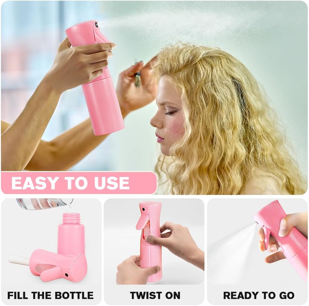 Ultra-Fine Continuous Spray Bottle - Perfect for Plants, Hair, Skincare & Cleaning | Refillable, Fine Mist Design