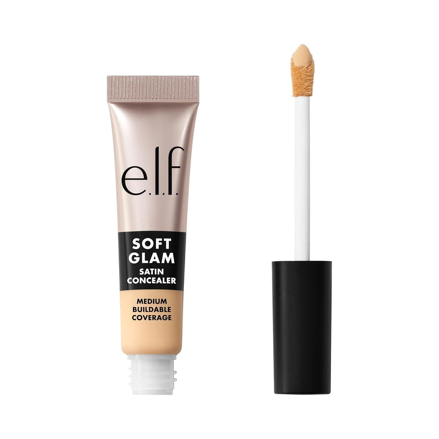 e.l.f. Soft Glam Satin Concealer - Medium Coverage for Blemishes & Under-Eye | Crease-Resistant, Vegan, 21 Light Neutral