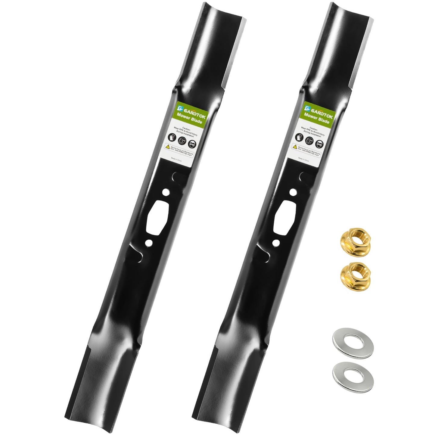 GardTok 2-Pack 21" Mulching Mower Blades Replacement for Cub Cadet MTD Troy-Bilt 742-05177-L 742P05177-L 490-110-C198 Craftsman CMXGZAM110199, Fits 42" Deck XT1 LT42 XT2 LX42 Z5200
