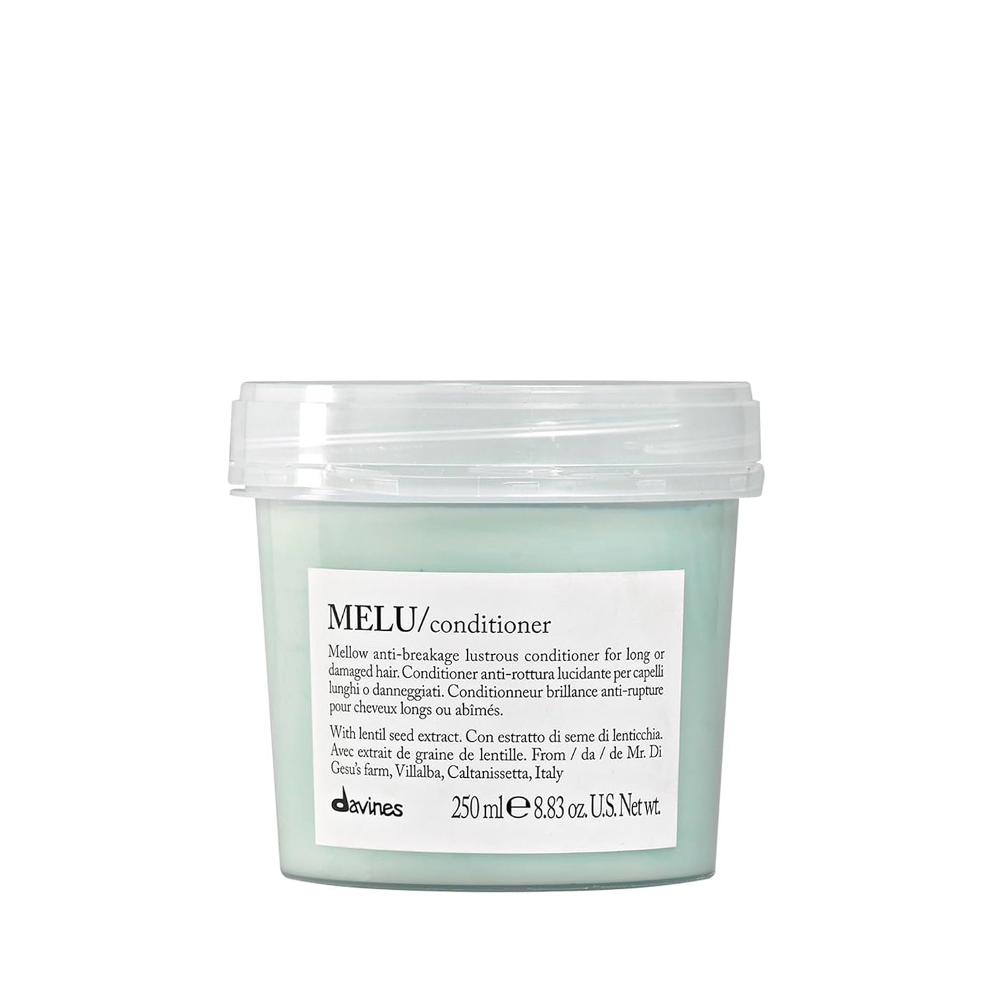 Davines MELU Conditioner - Anti-Breakage Formula for Long, Damaged Hair | Smooths Split Ends, Lightweight Treatment