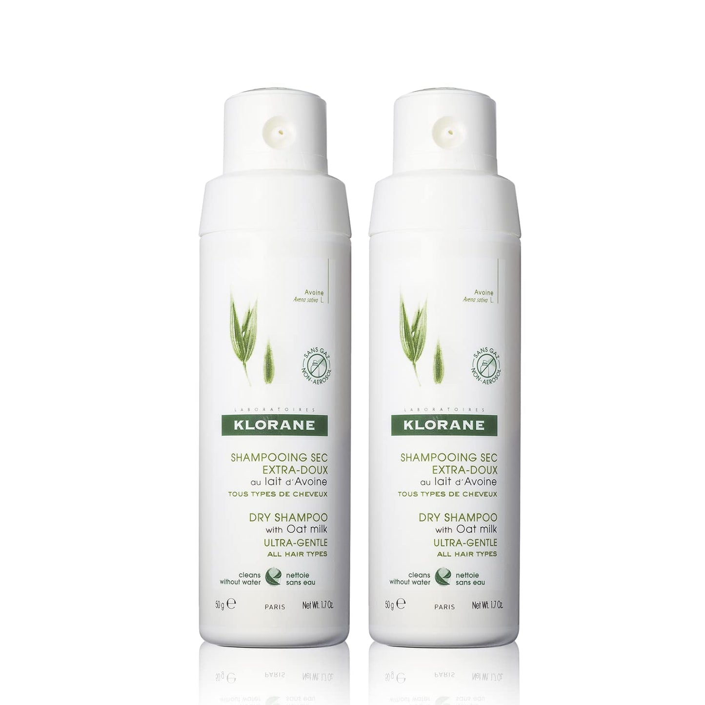 Klorane Ultra Gentle Dry Shampoo with Oat - Revive Hair & Eliminate Odor | Hypoallergenic, Vegan, Paraben-Free