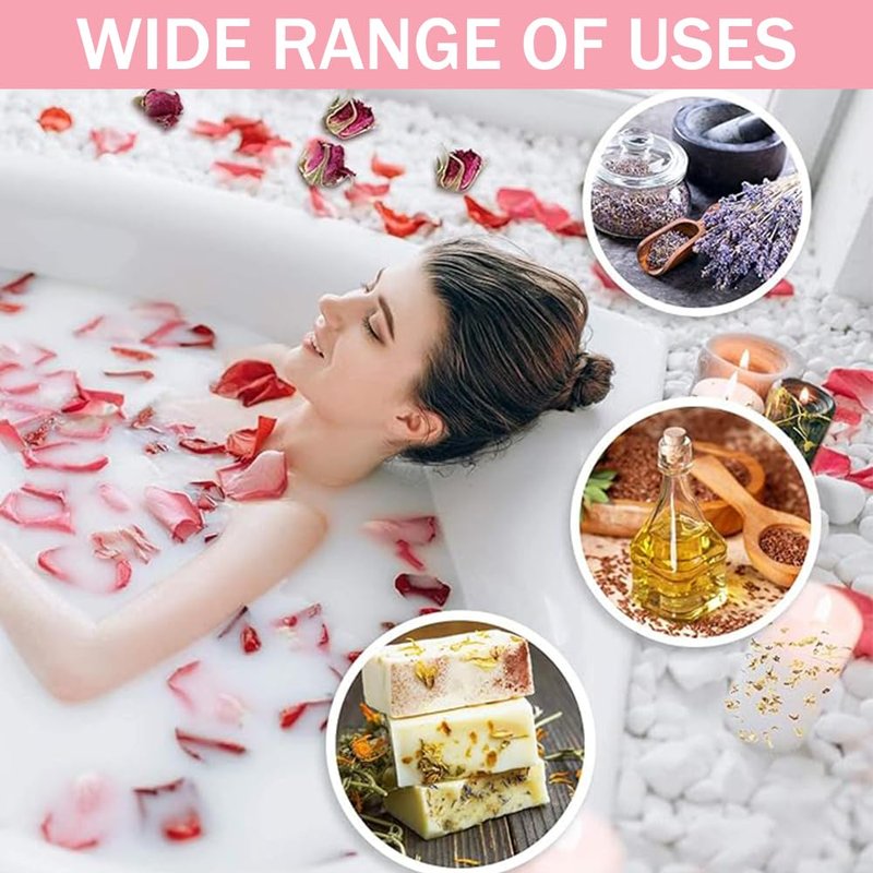 Dried Flower Pedicure Foot Soak Kit - 8 Bags of Rose, Lavender, Jasmine & More | Relaxing Spa Experience