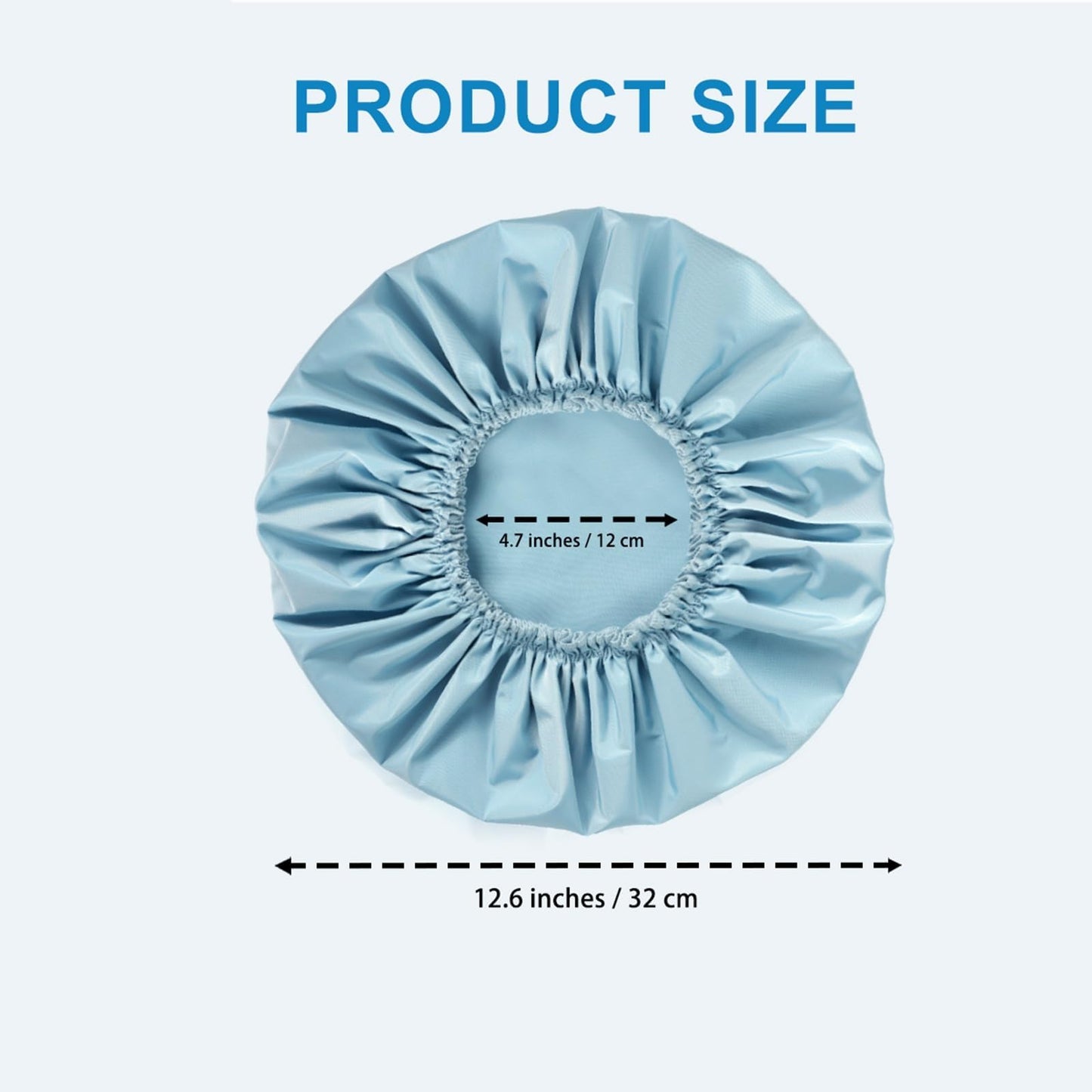 Reusable Shower Cap for Women, Waterproof Shower Bonnet, Washable Elastic Band Bath Hair Hat for Long Hair, Braids