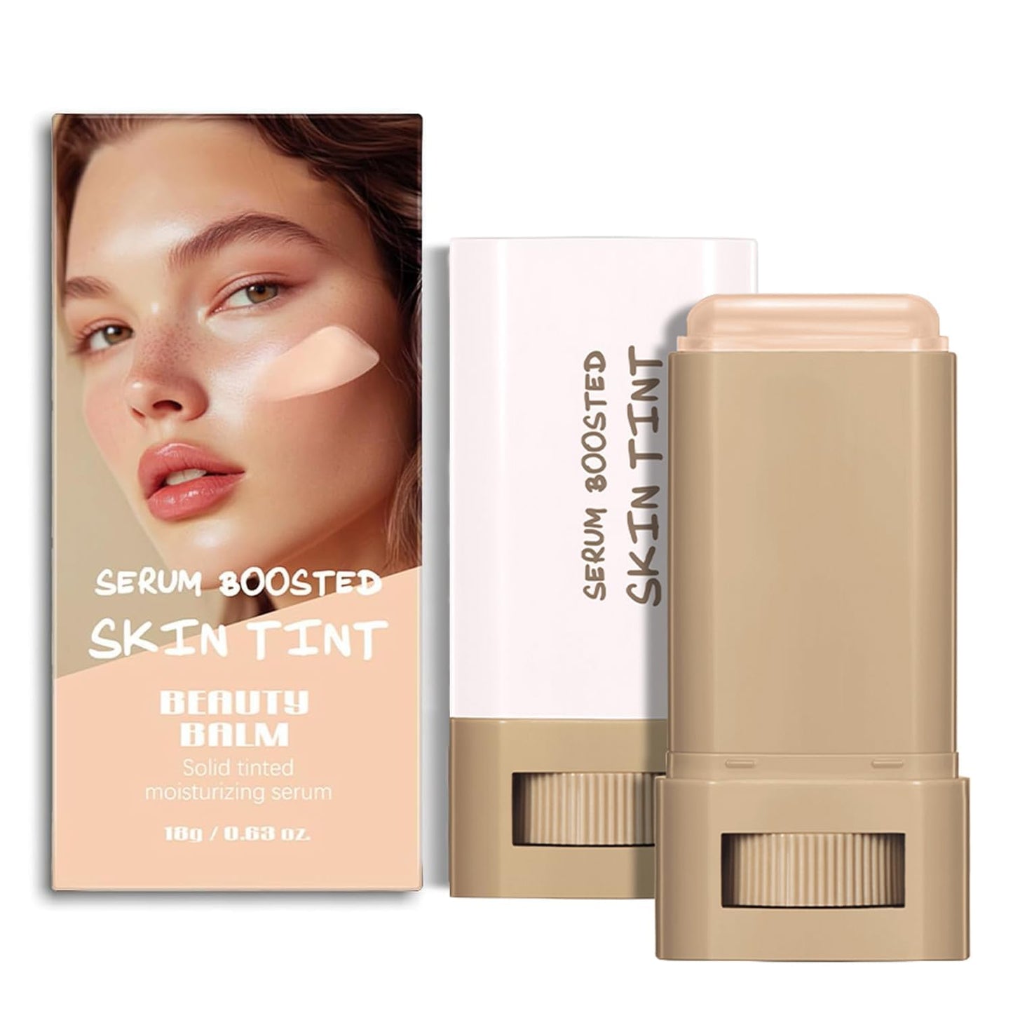 Foundation Stick Beauty Balm Serum - Tinted Moisturizer for Natural Finish Makeup | 2 Pcs, 0.63 OZ