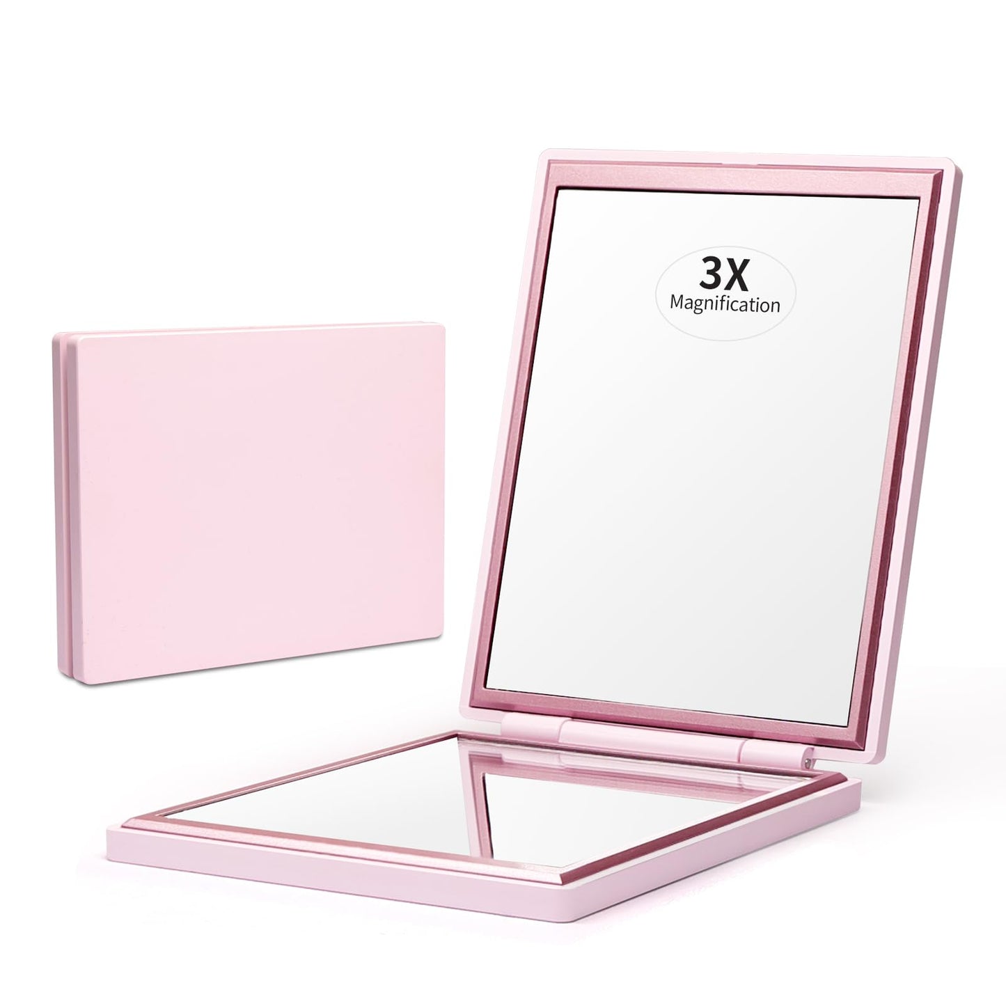 Kintion Compact Mirror, 1x/3x Portable Travel Mirror for Pocket, Purse, Handbag, Pink
