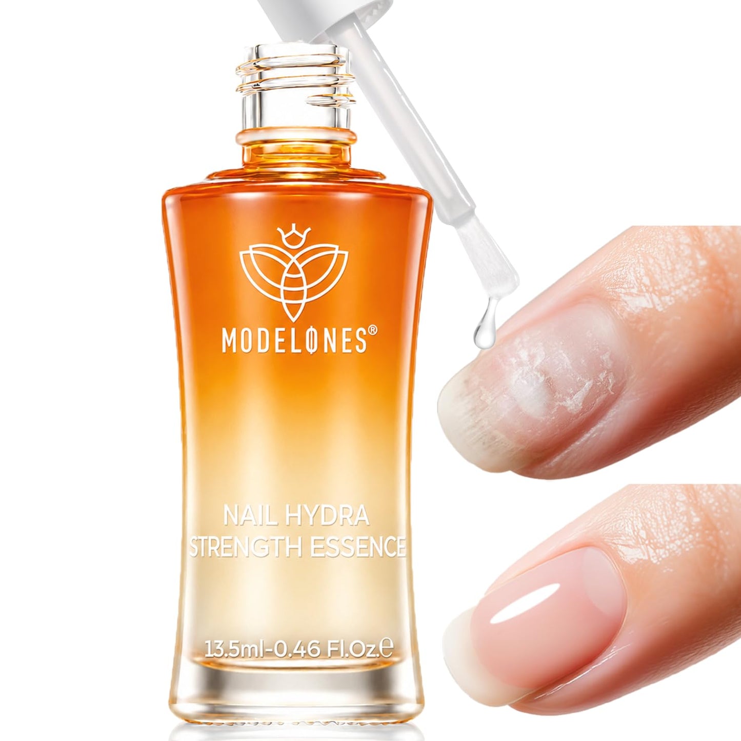 Nail Strengthener & Growth - Extra Strong 3-in-1 Clear Hardener for Damaged Nails | 13.5ml