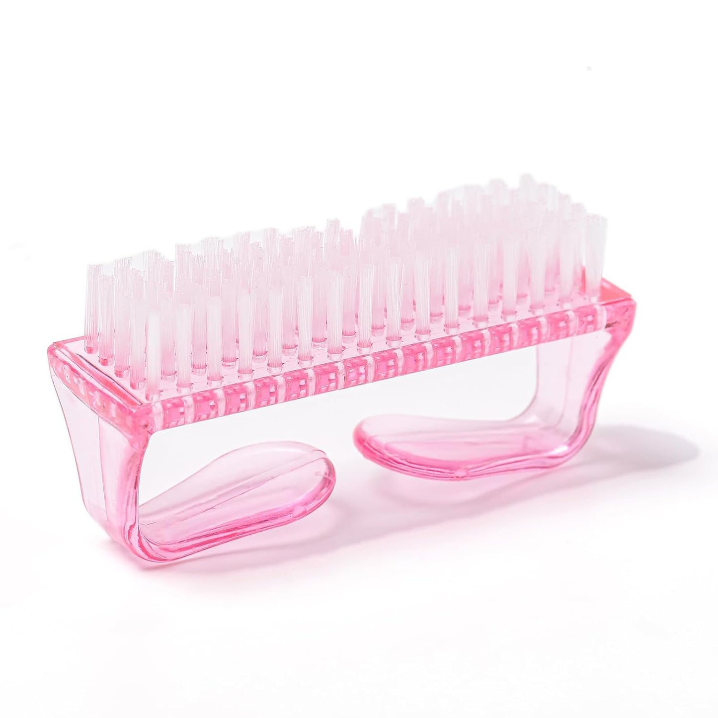 Nail Brushes Set - 4Pcs Fingernail Cleaning & Manicure Tools | Handle Grip, Pink