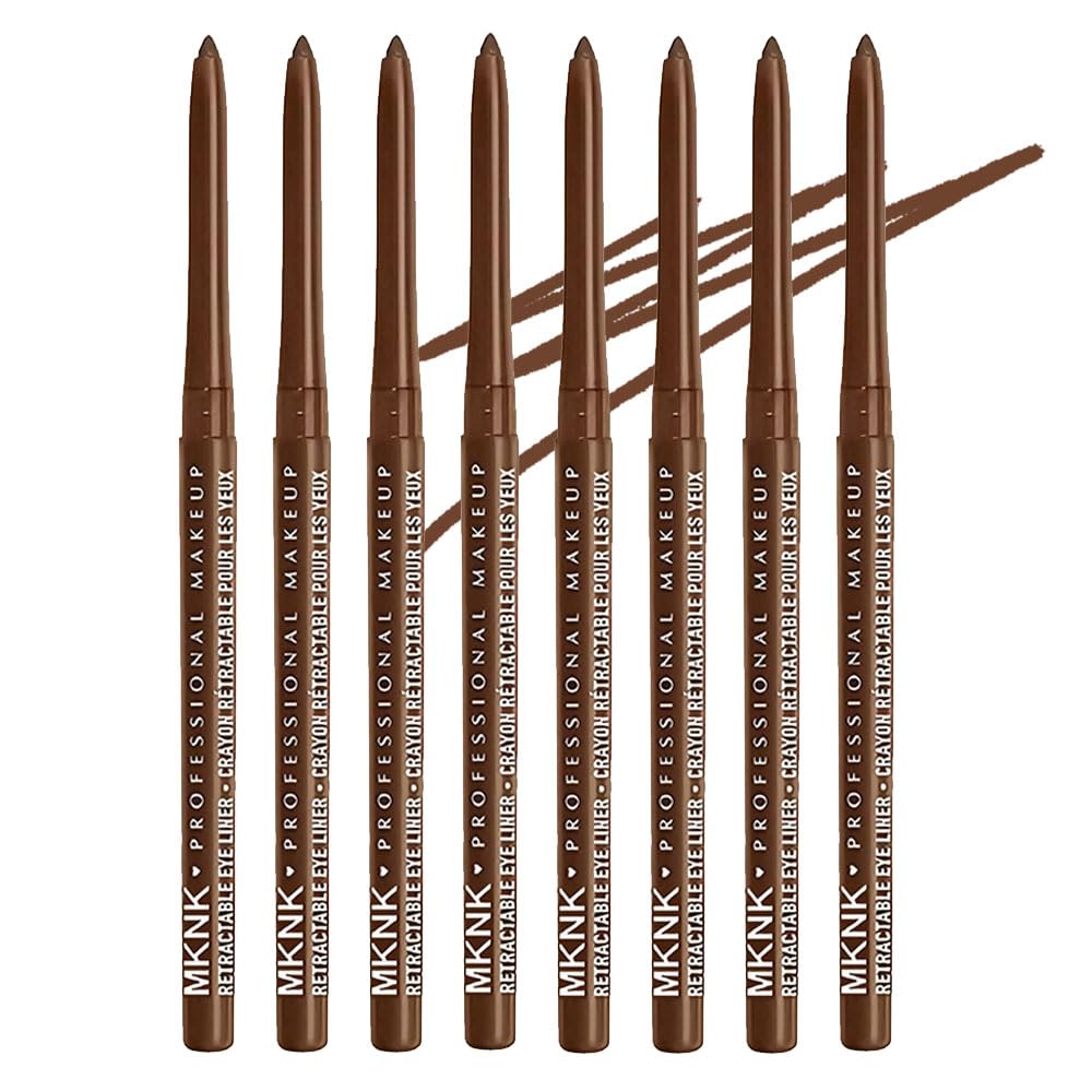 Retractable Creamy Eyeliner & Eyeshadow Sticks - Ultra Pigmented Matte Finish | 4 Pcs in Black, White, Brown, Blue, Purple, Green, Gray