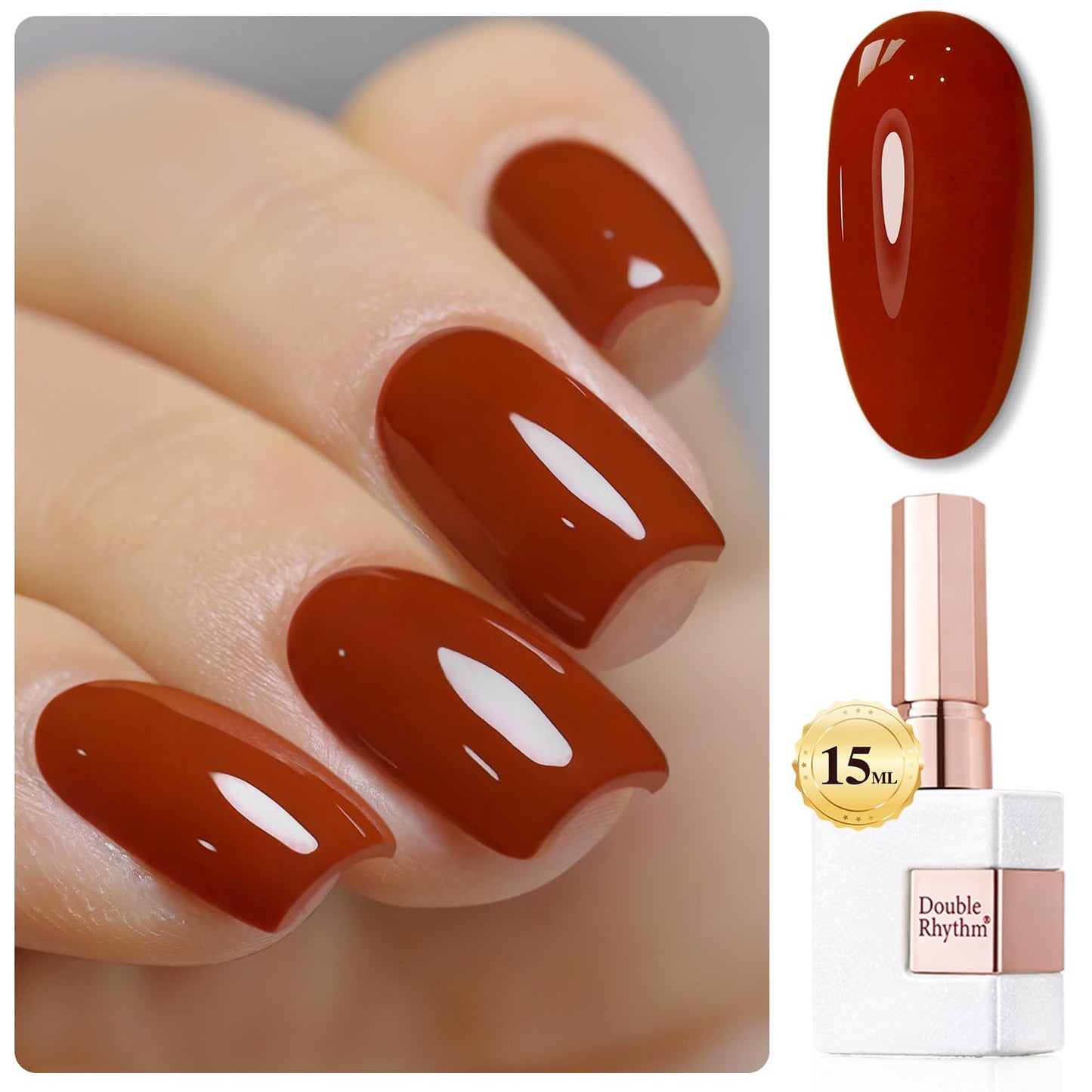 Gel Nail Polish - Translucent Light Milky Pastel for DIY Manicure | 0.5 Oz Rose Pink