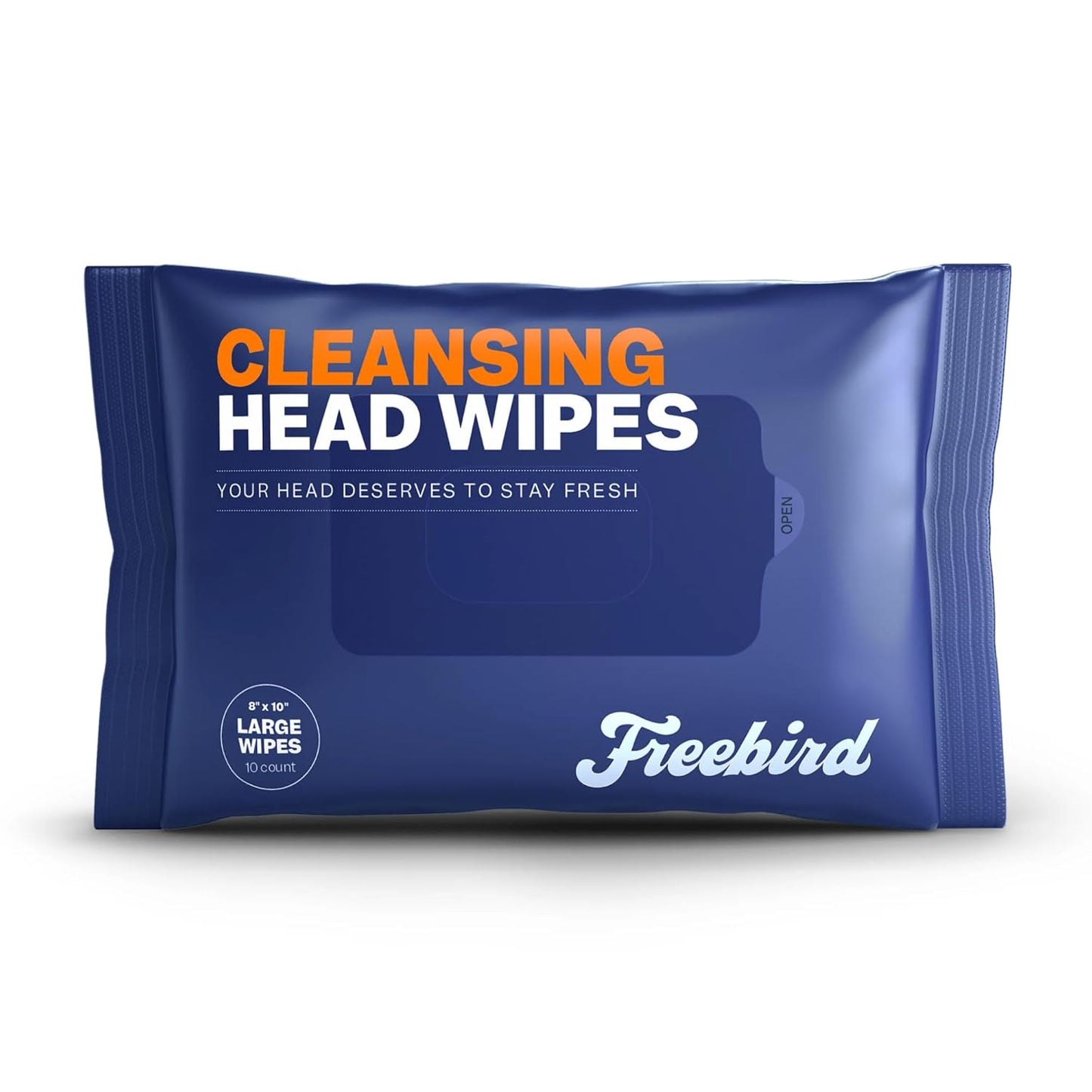 Head & Body Towelette Wipes for Men - Rinse-Free, Flushable, pH-Balanced | 10ct, Aloe & Eucalyptus Infused