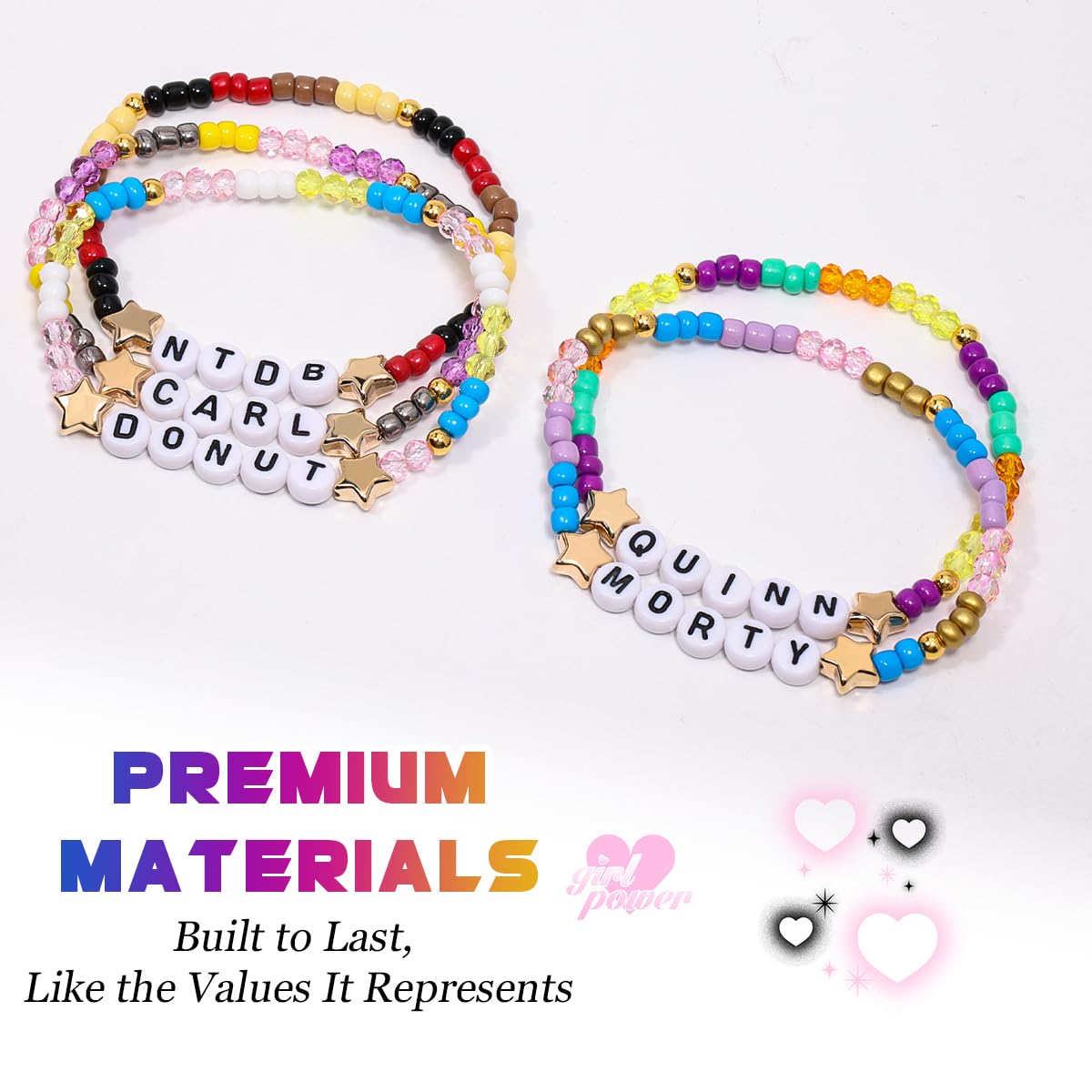 AICase for Dungeon Crawler Carl Merch Gifts Toys Inspired Bracelets 5 Pcs Stackable Stretch Beaded Friendship Bracelets Party Decor Costume Cosplay Merchandise Gifts for Fans Women Birthday Christmas