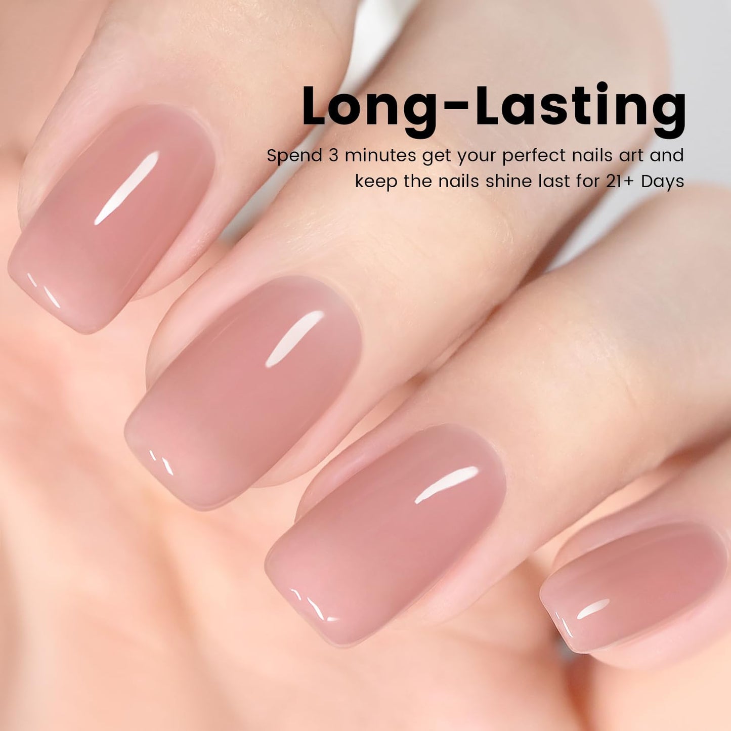 Rubber Base Coat Gel Polish - Nude Dirty Pink Skin Tone | 15ml Soak Off for French Manicure & DIY Use