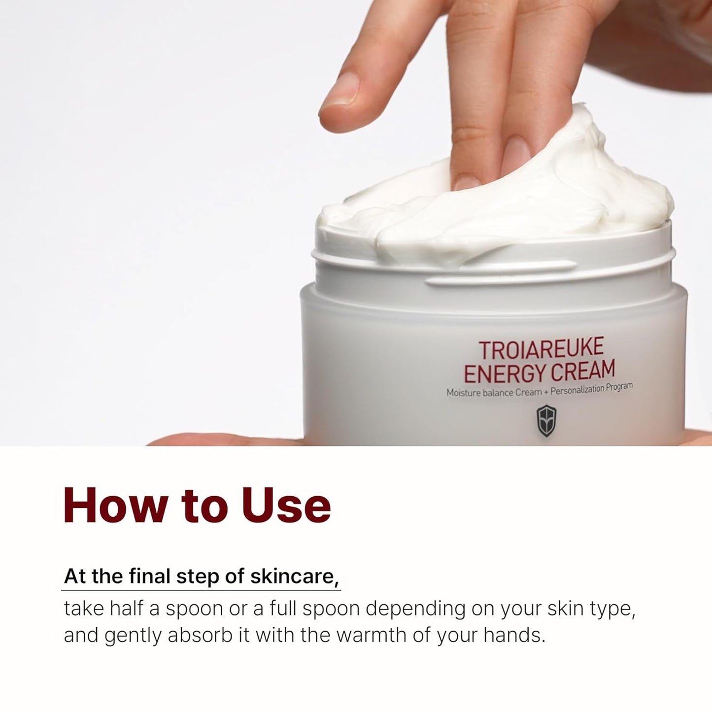TROIAREUKE Energy Cream - Moisturizing Night Cream with Bifida, Galactomyces & Peptides for Dry Skin | Korean Skincare