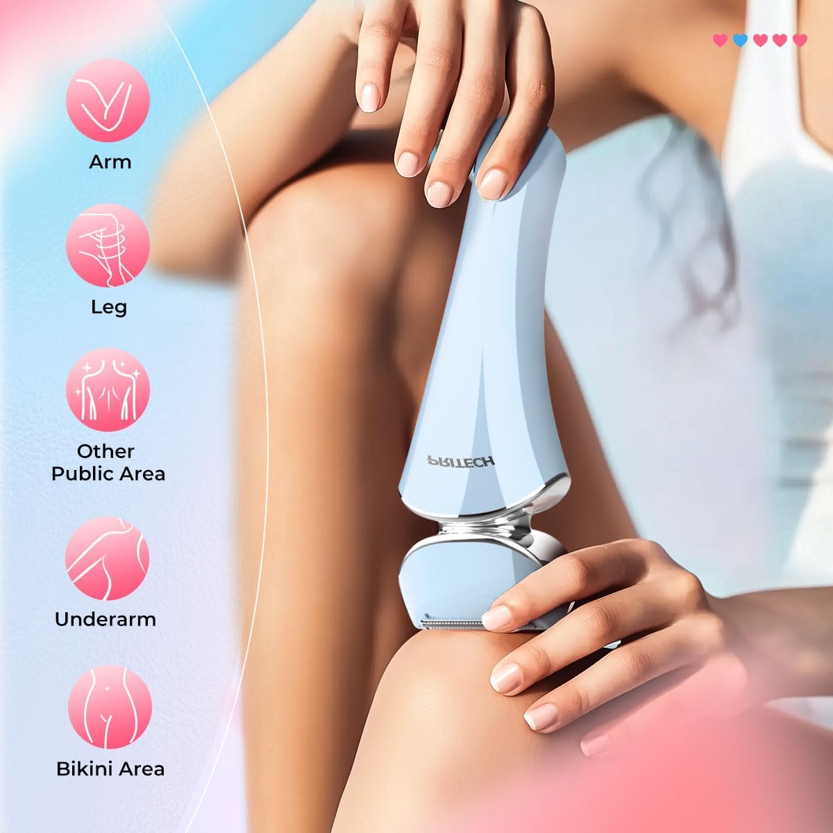 Electric Razor for Women - Rechargeable Waterproof Shaver for Legs, Arms & Bikini | Extra Foil Blade Included