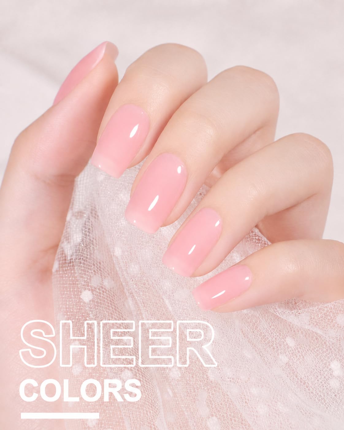 Nail Strengthener & Growth Sheer Pink Polish - Extra Strong Ridge Filler for Damaged Nails | 15ml