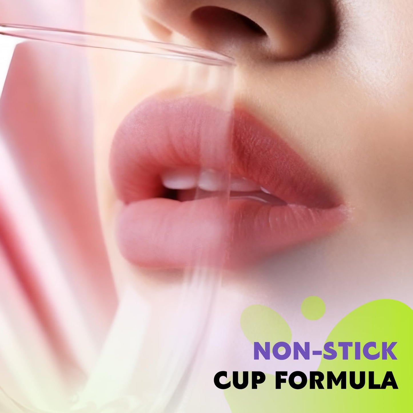 Glam Code Wipe-Off Lip Tint, Long-wearing Matte Lip Stain Non-stick to Cup Infused with Shea Butter & Vitamin E Care For Your Lips Highly Pigmented Vibrant Kiss-Proof Lip Stain - 03# Cherry Pink